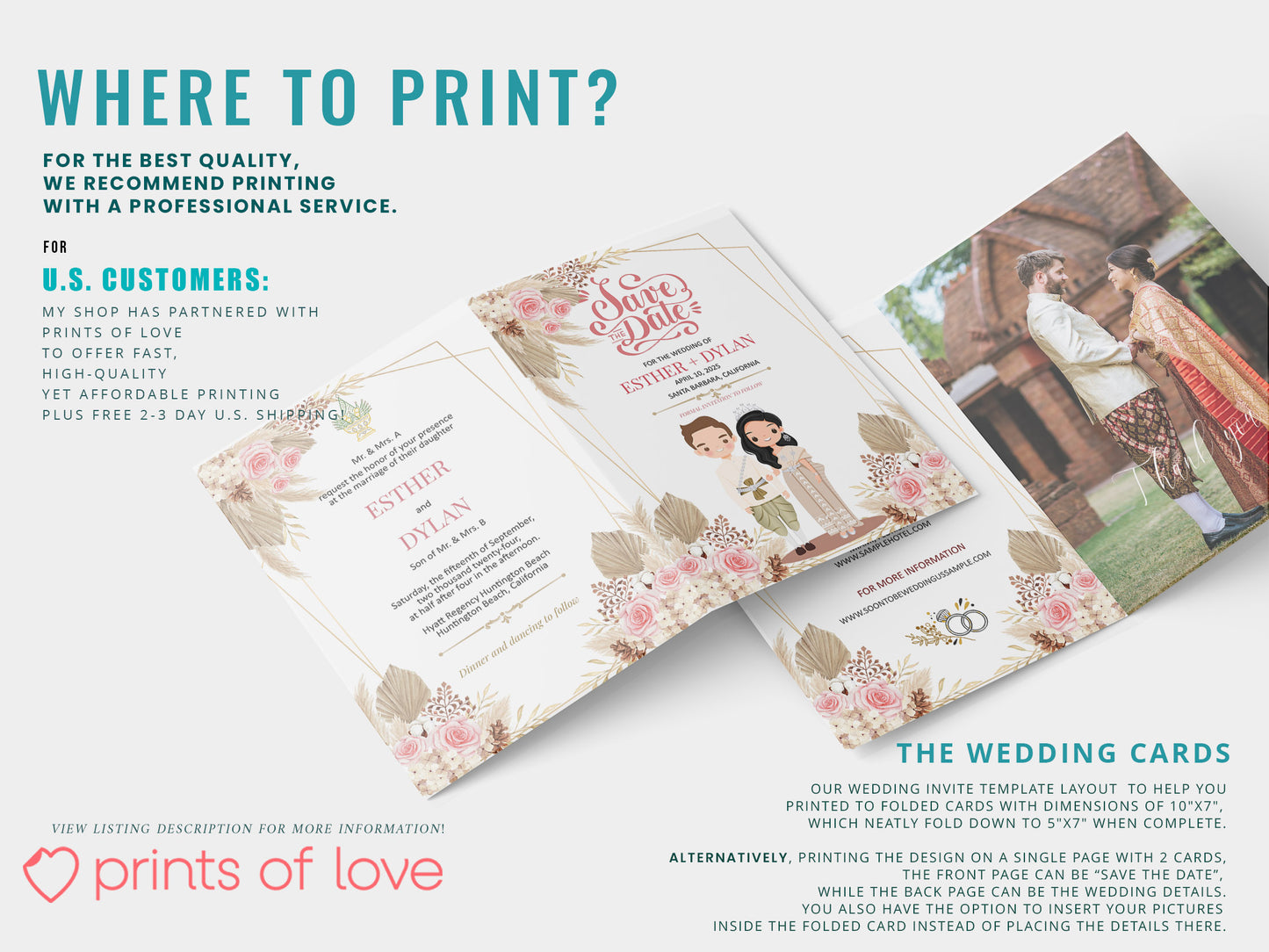 Cute Asian, Khmer, Lao, Thai Wedding invitation, E-Invite template #sewc220904