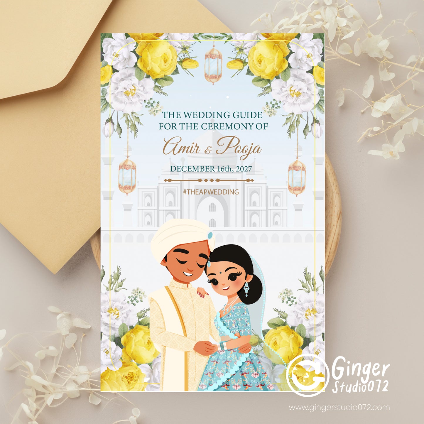 Wedding Program template | Hindu Ceremony Program & Indian Wedding program guide #wptp240602