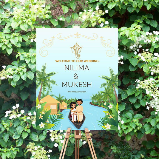Cute Indian sign: Haldi/Mehndi/Sangeet, reception template #wcsl220905
