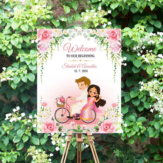 Cute Indian sign: Haldi/Mehndi/Sangeet, reception template #wcsl220702